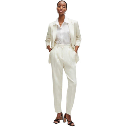 White - Lifestyle - Boss Womens-Ladies Tefike Trousers