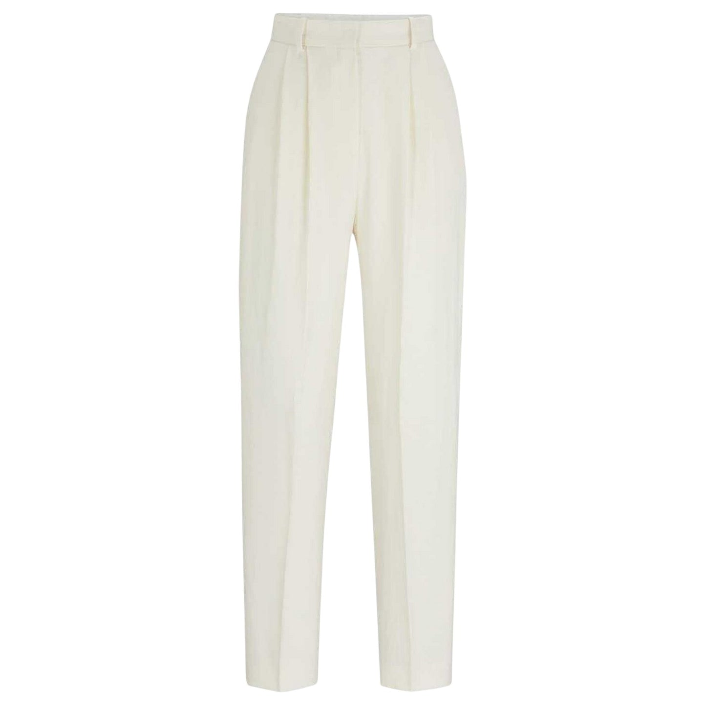 White - Front - Boss Womens-Ladies Tefike Trousers