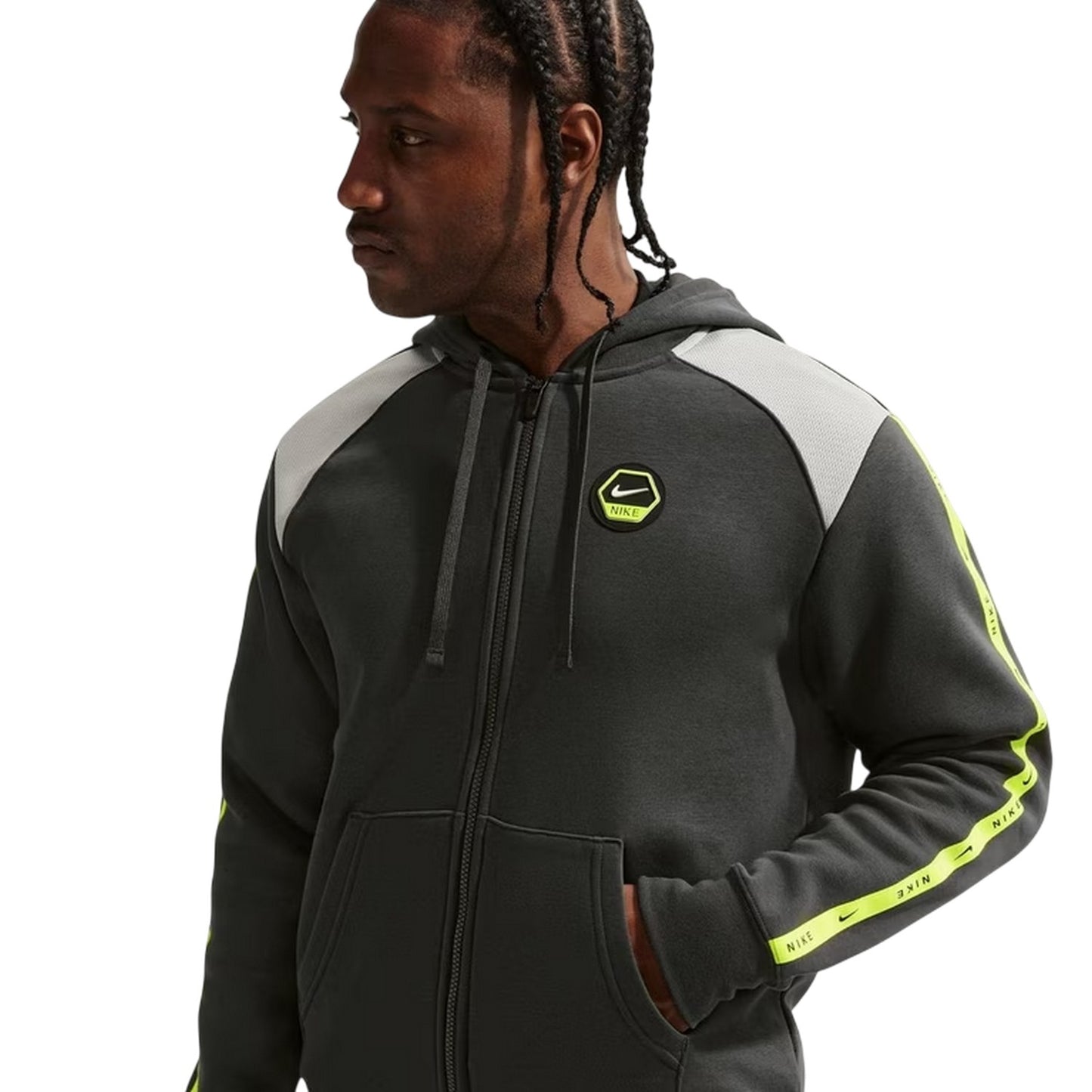 Grey - Back - Nike Mens City Side Full Zip Jacket