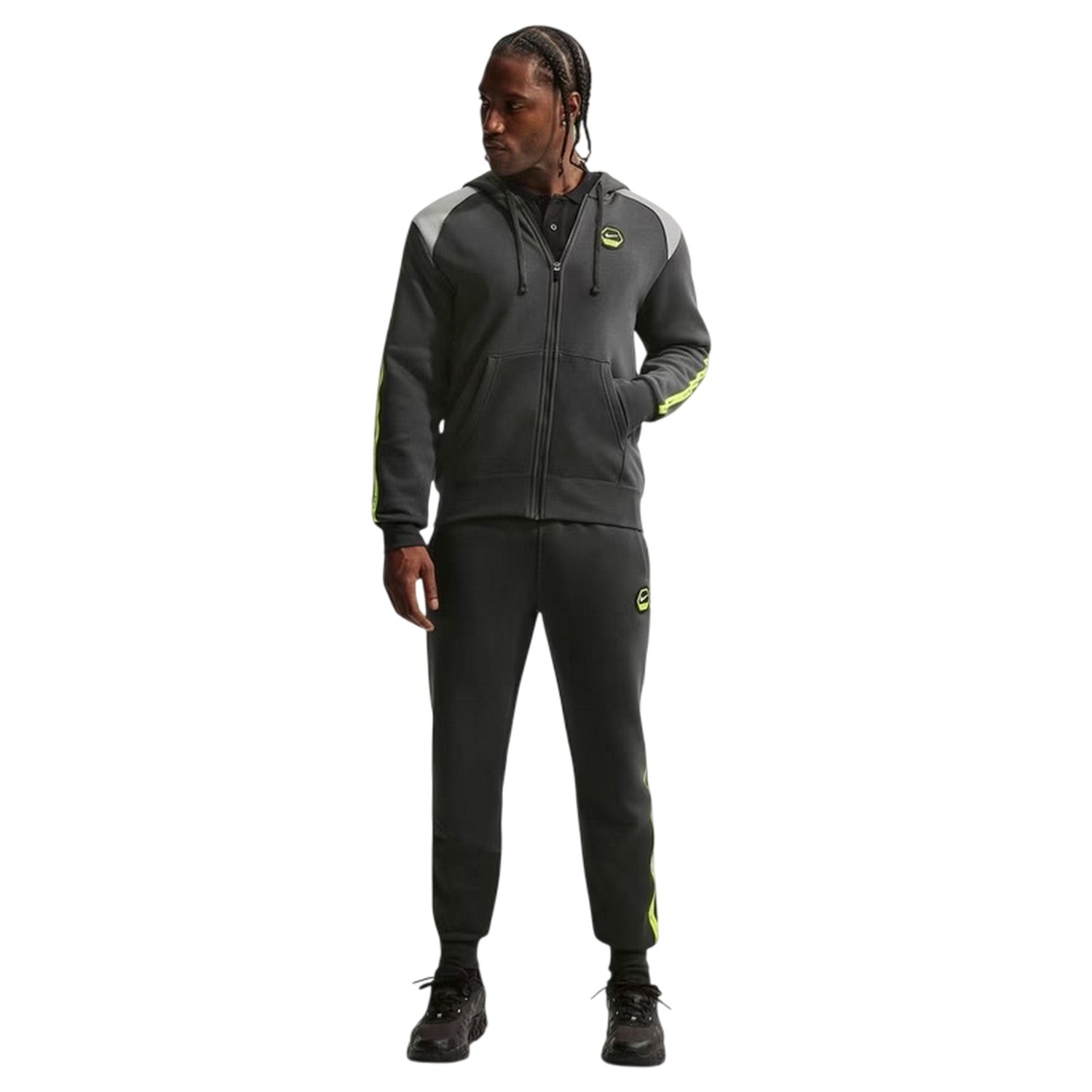 Grey - Side - Nike Mens City Side Full Zip Jacket