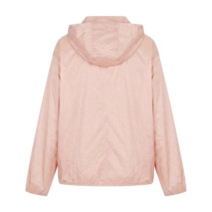 Pink - Back - Armani Exchange Womens-Ladies Logo Full Zip Jacket