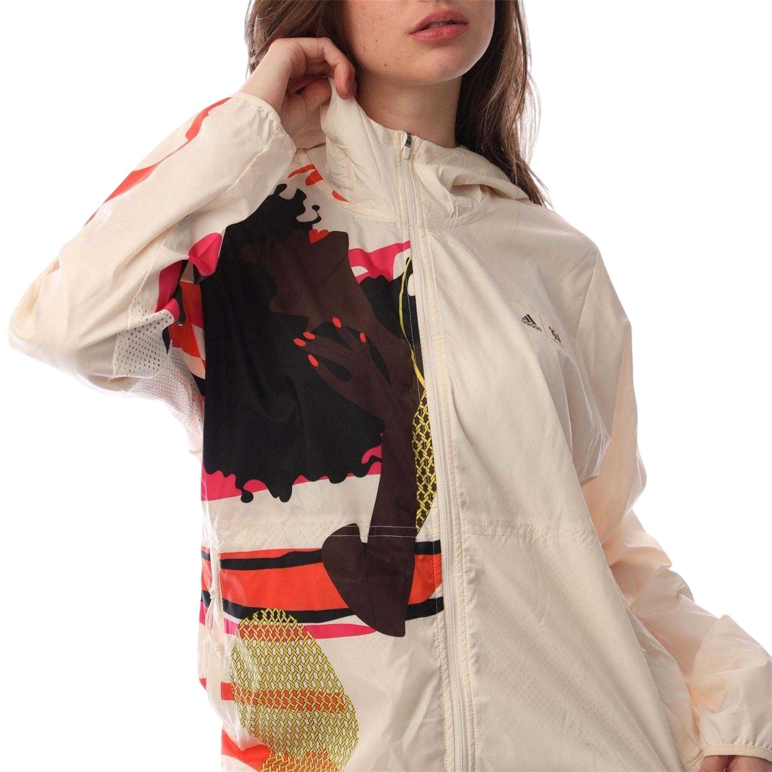 Beige - Side - Adidas Womens-Ladies Thebe Magugu Jacket