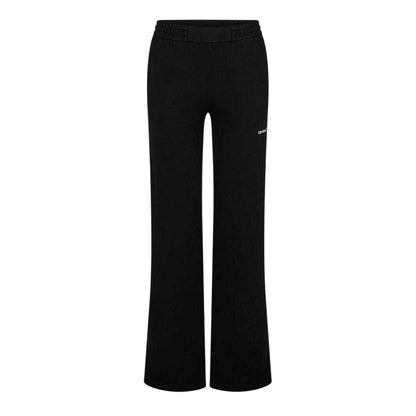 White-Black - Front - Off White Womens-Ladies Diagonal Logo Wide Leg Joggers