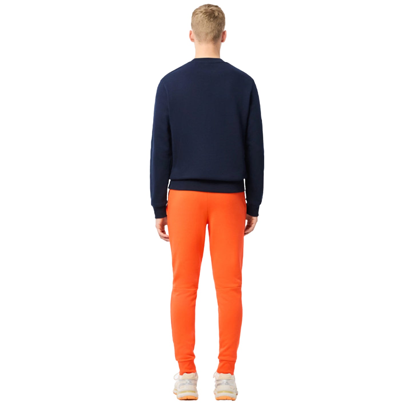 Orange - Back - Lacoste Mens Organic Cotton Slim Jogging Bottoms