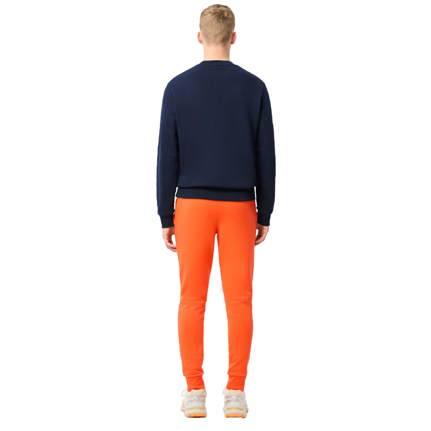 Orange - Back - Lacoste Mens Organic Cotton Slim Jogging Bottoms