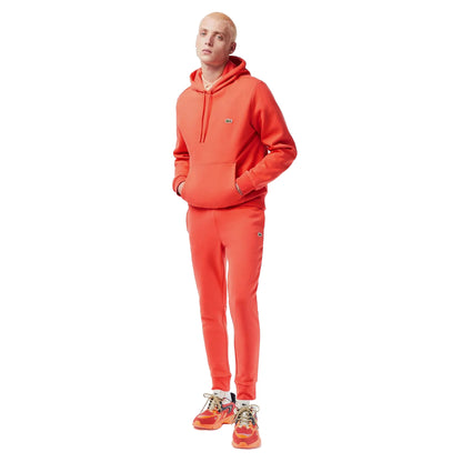 Red - Side - Lacoste Mens Organic Cotton Slim Jogging Bottoms