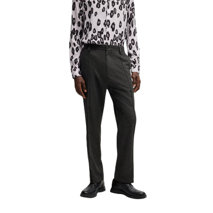Grey - Side - Hugo Mens Tapered Trousers