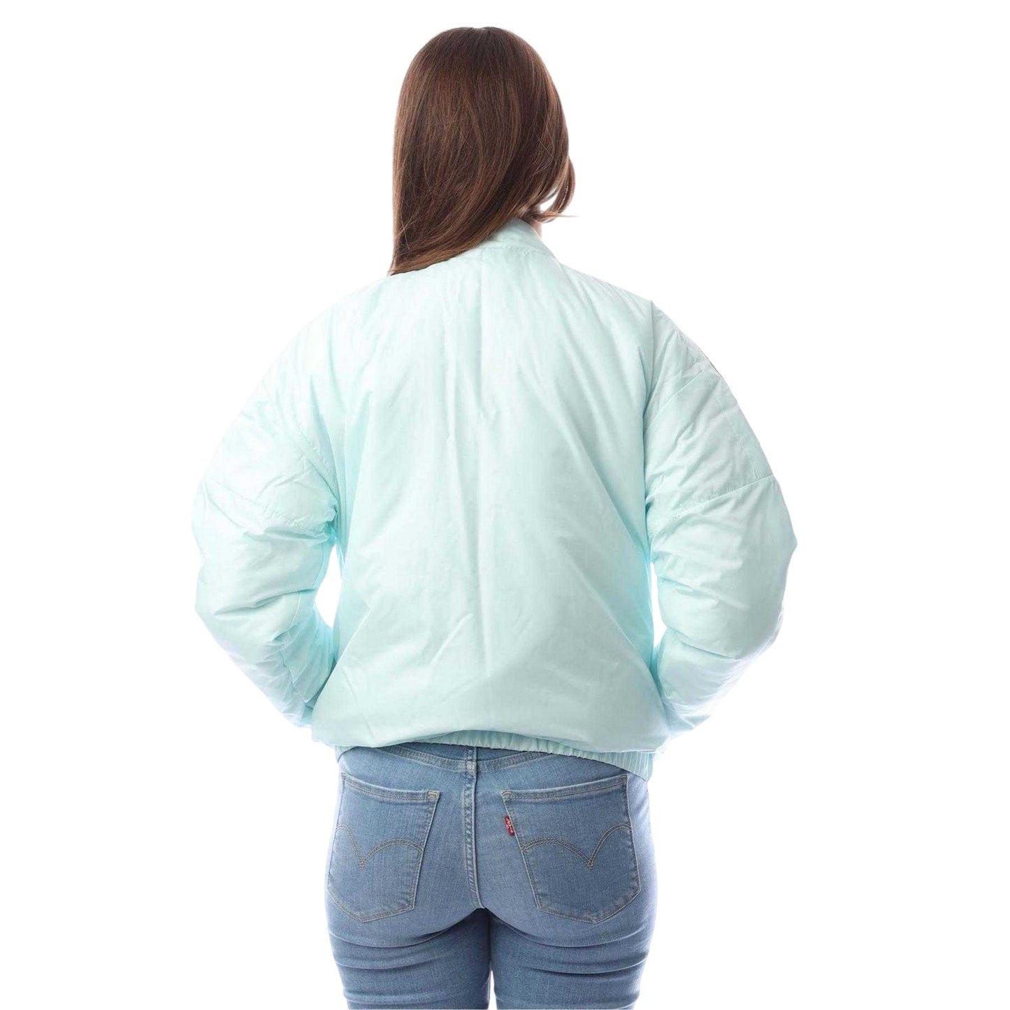 Mint - Back - Adidas Womens-Ladies Peloton Bomber Jacket