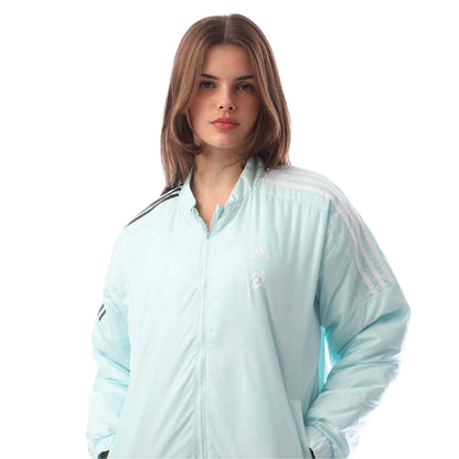 Mint - Side - Adidas Womens-Ladies Peloton Bomber Jacket