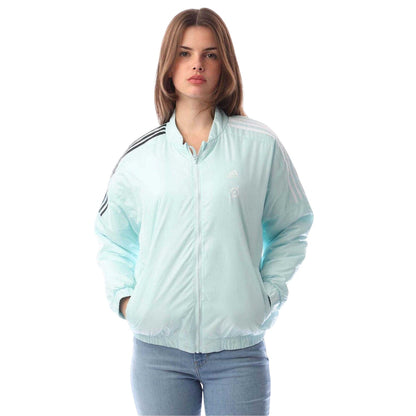 Mint - Front - Adidas Womens-Ladies Peloton Bomber Jacket