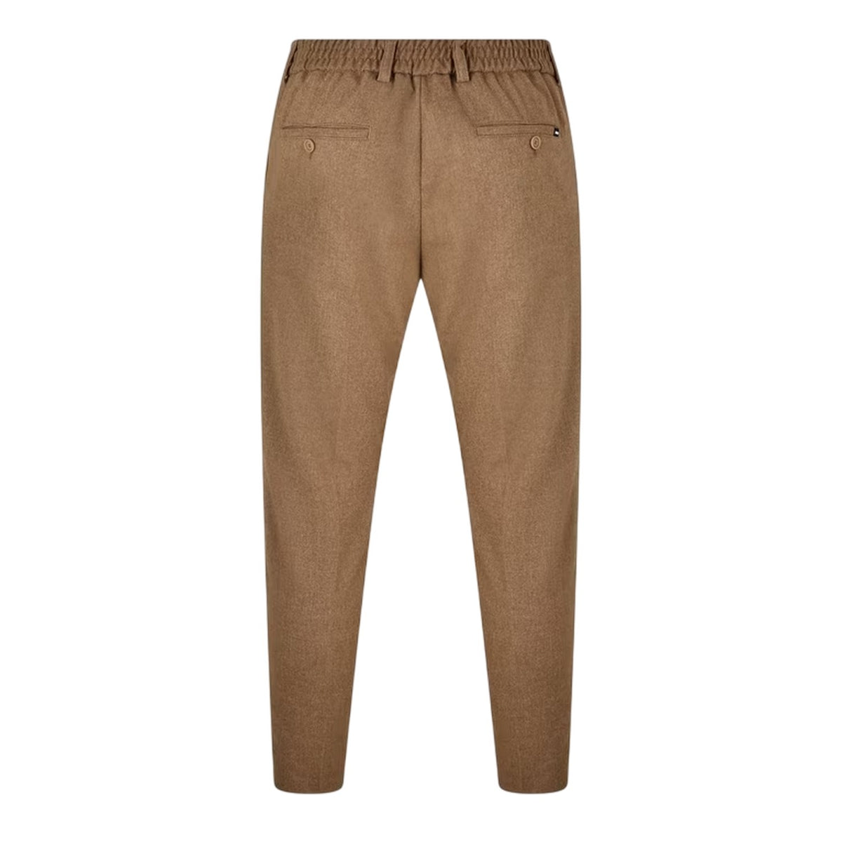 Medium Beige - Back - Boss Mens Genius Virgin Wool Regular Trousers