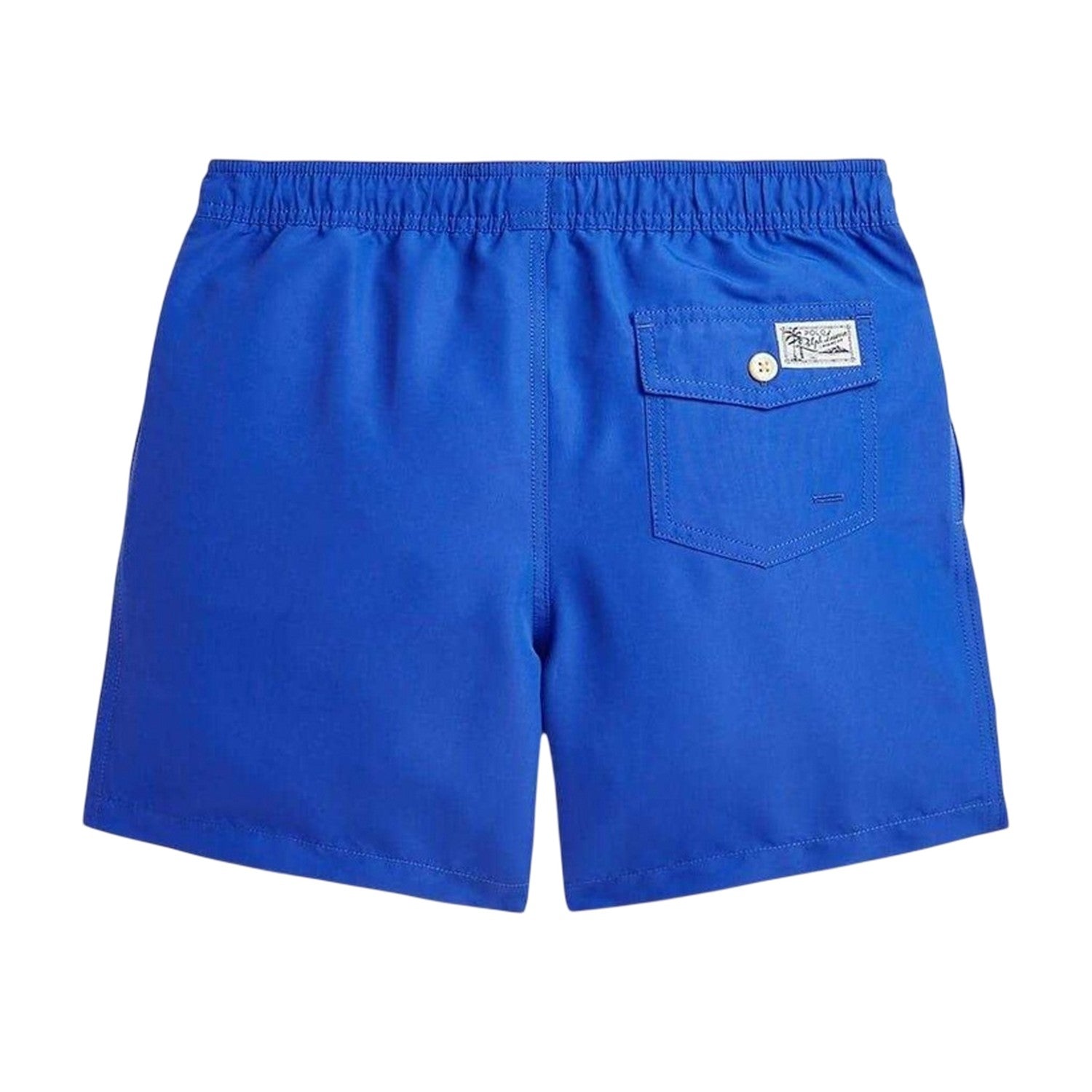 Blue - Back - Ralph Lauren Boys Embroidered Logo Regular Swim Shorts