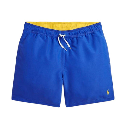 Blue - Front - Ralph Lauren Boys Embroidered Logo Regular Swim Shorts