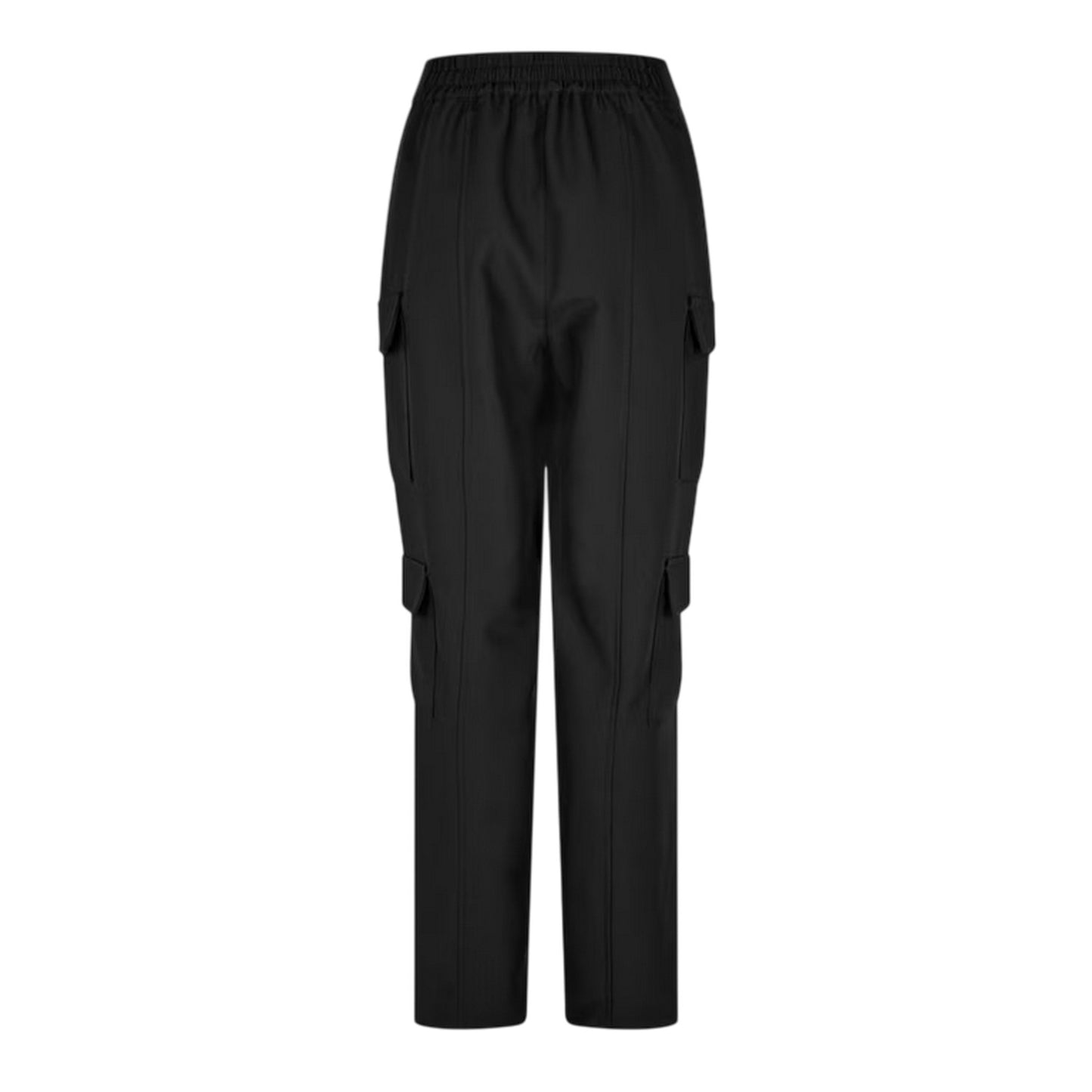 Black - Back - Jack Wills Womens-Ladies Plain Straight Leg Cargo Trousers