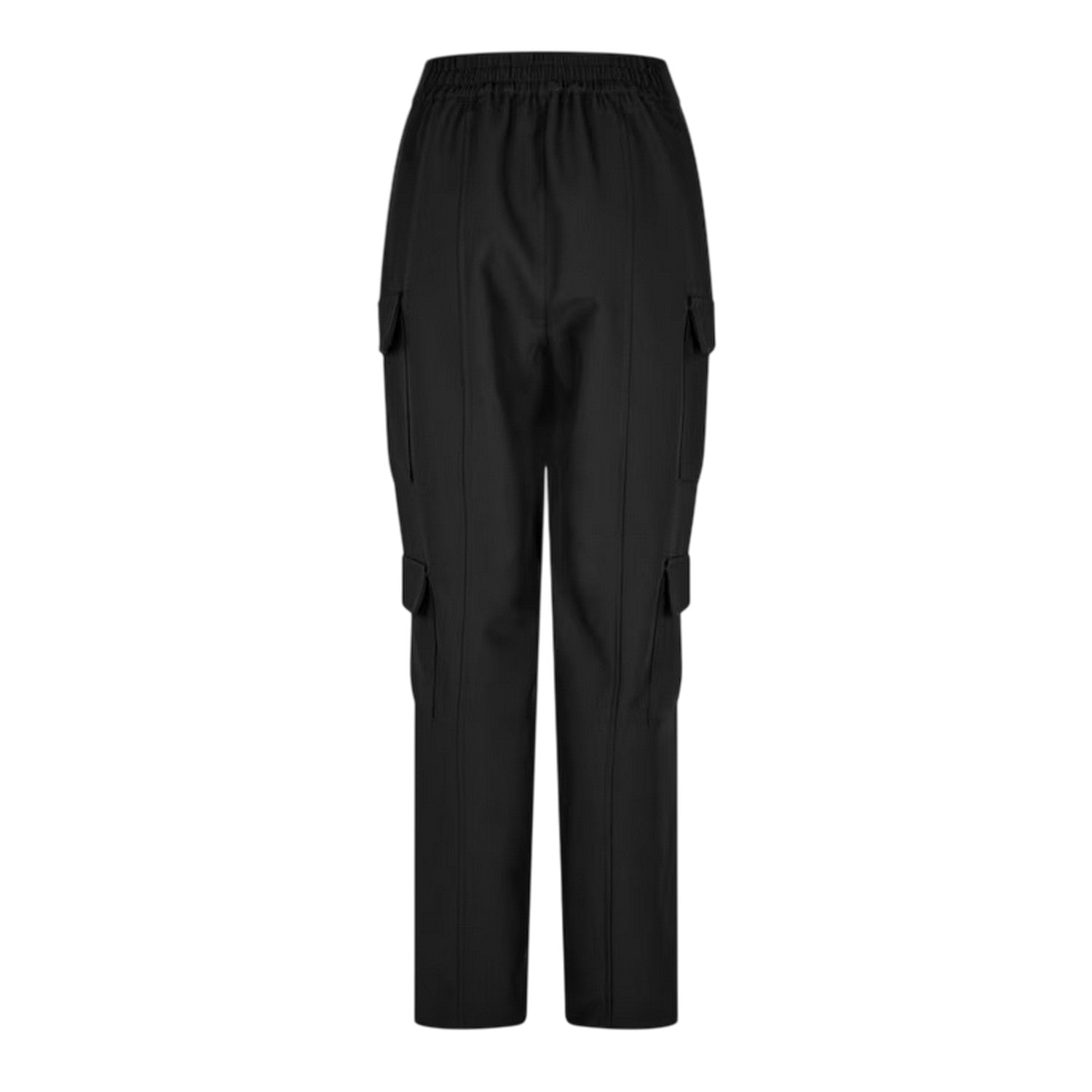Black - Back - Jack Wills Womens-Ladies Plain Straight Leg Cargo Trousers