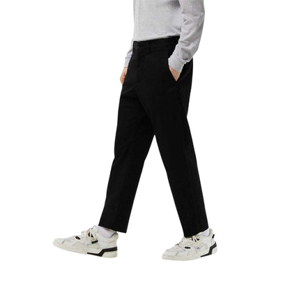 Black - Side - Lacoste Mens Tapered Chinos