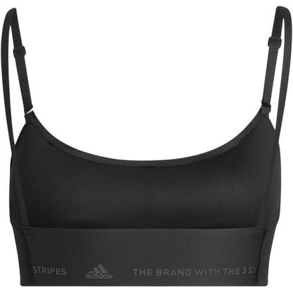 Black - Back - Adidas Womens-Ladies Scoop Neck Sports Bra