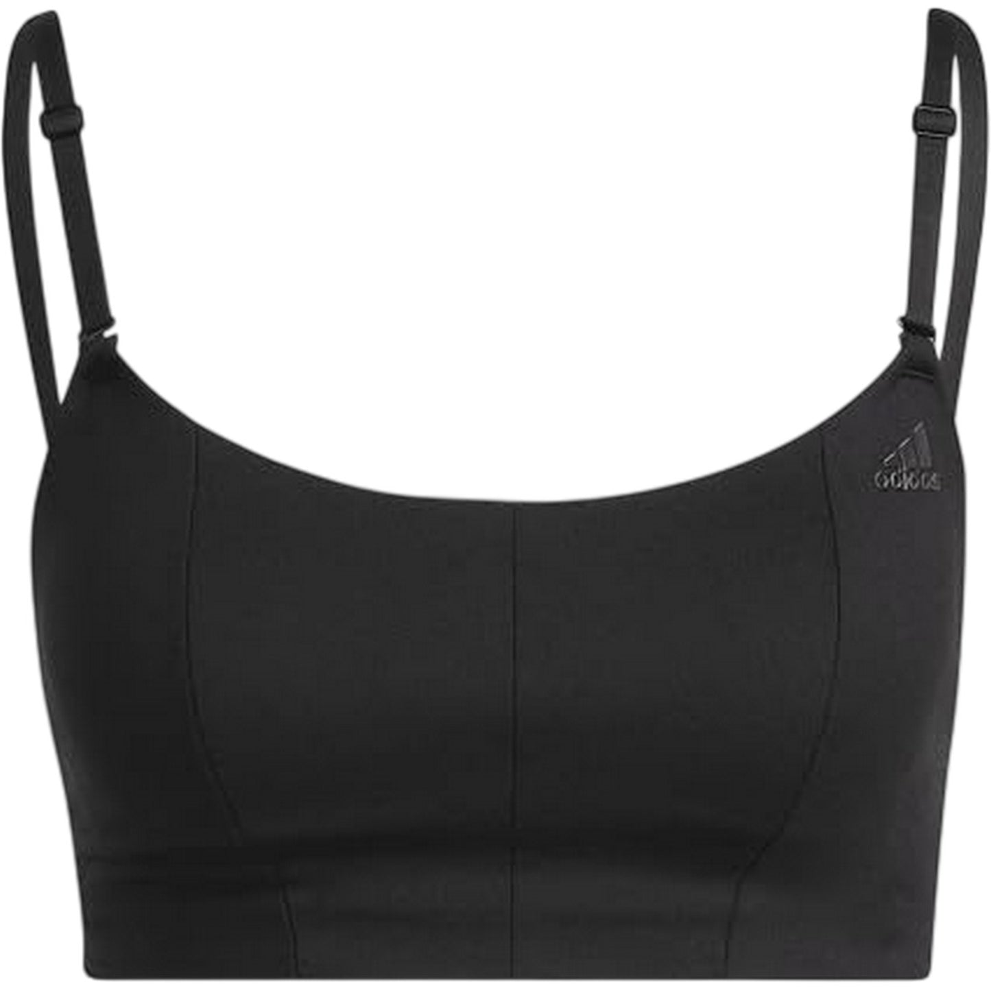 Black - Front - Adidas Womens-Ladies Scoop Neck Sports Bra