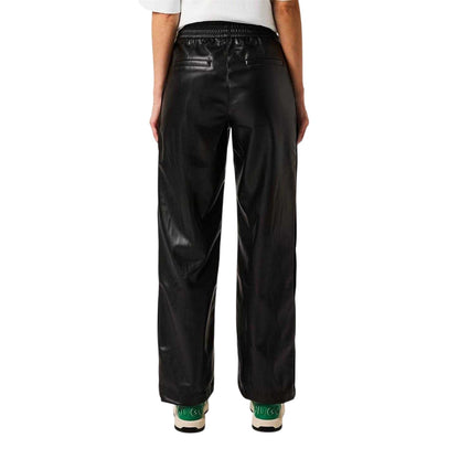 Black - Back - Hugo Womens-Ladies Popper Detail Relaxed Fit Tracksuit Bottoms