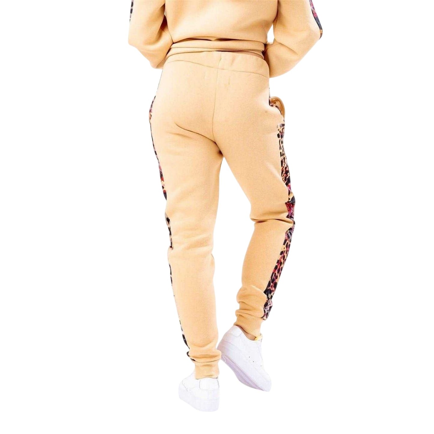 Hazelnut - Back - Hype Womens-Ladies Woven Animal Print Joggers