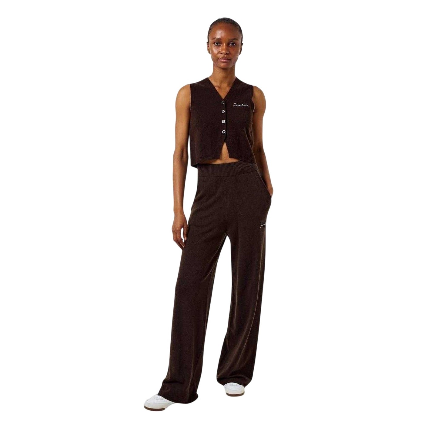 Cocoa - Lifestyle - Jack Wills Womens-Ladies Ribbed Knitted Waistcoat