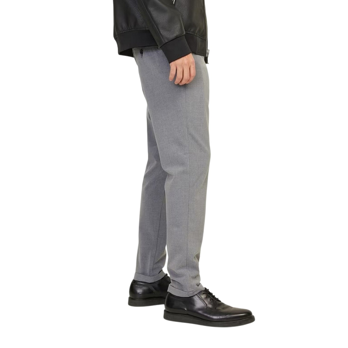 Grey Melange - Side - Jack And Jones Mens Connor Trousers