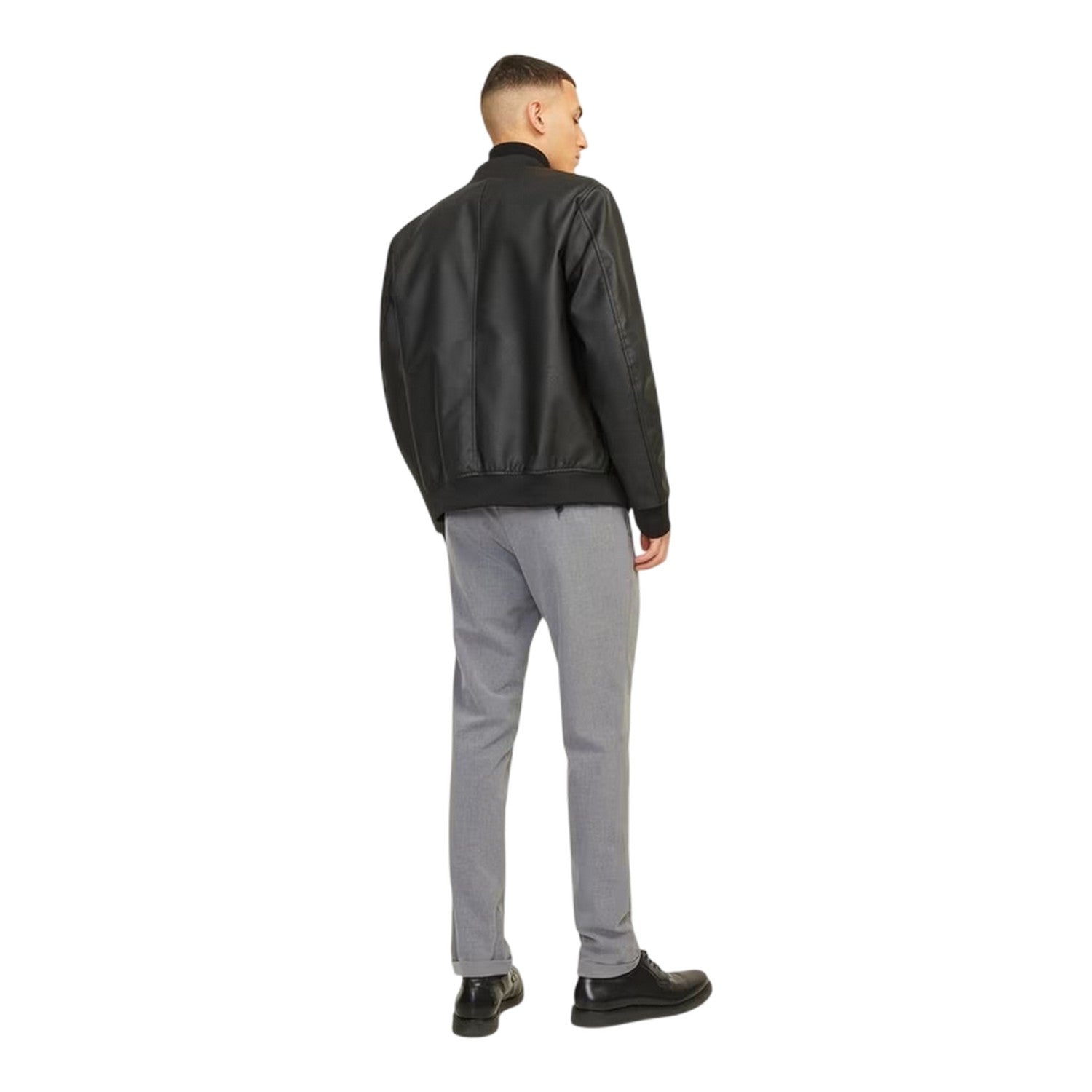 Grey Melange - Back - Jack And Jones Mens Connor Trousers