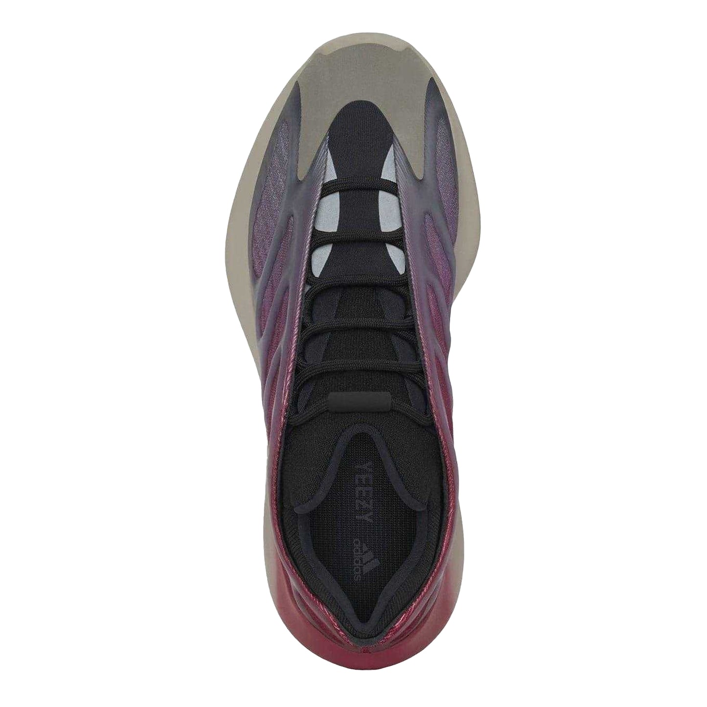 Faded Black-Carbon - Back - Yeezy Childrens-Kids 700 V3 Trainers