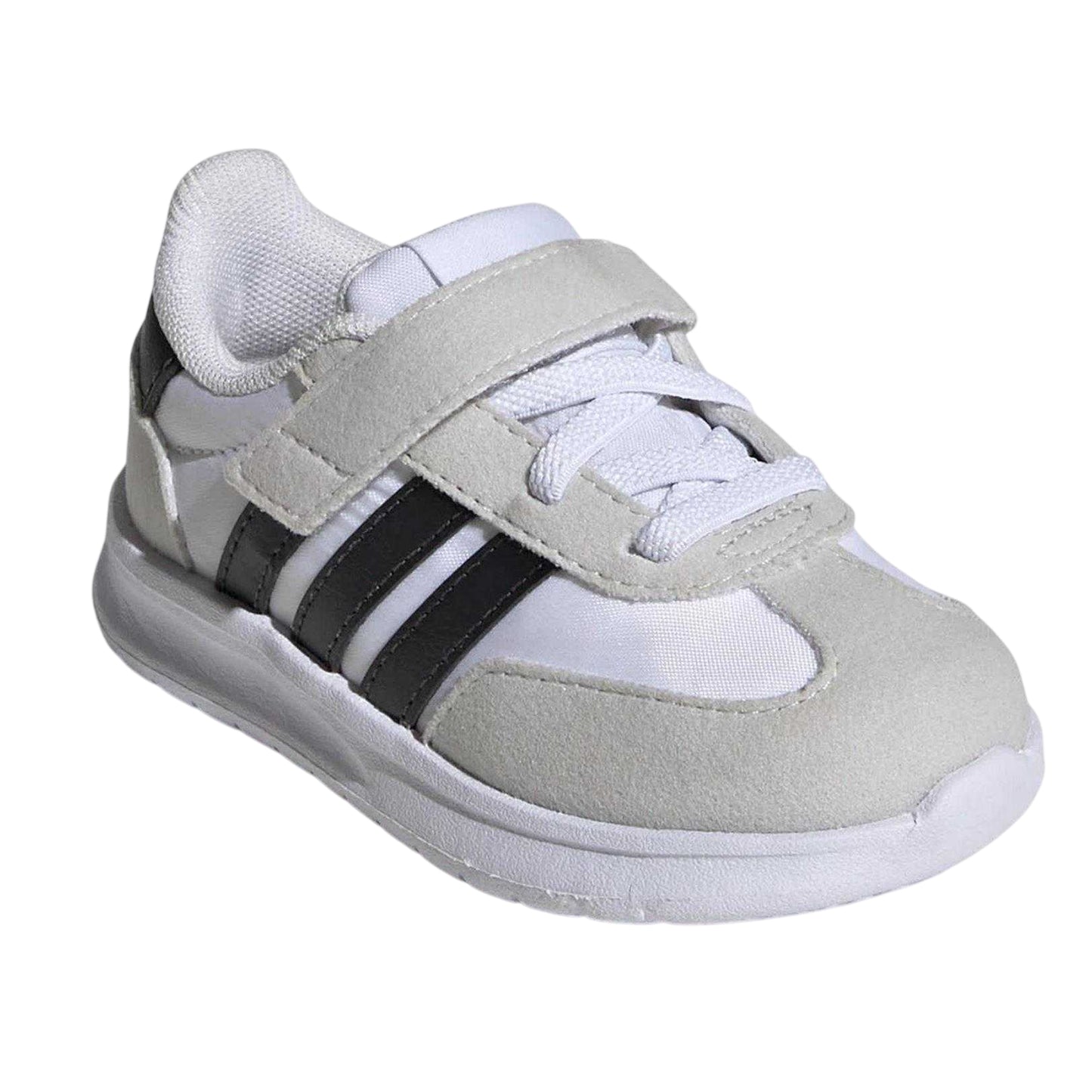 White-Black-Grey - Lifestyle - Adidas Childrens-Kids 3 Stripes Suede Panel Trainers