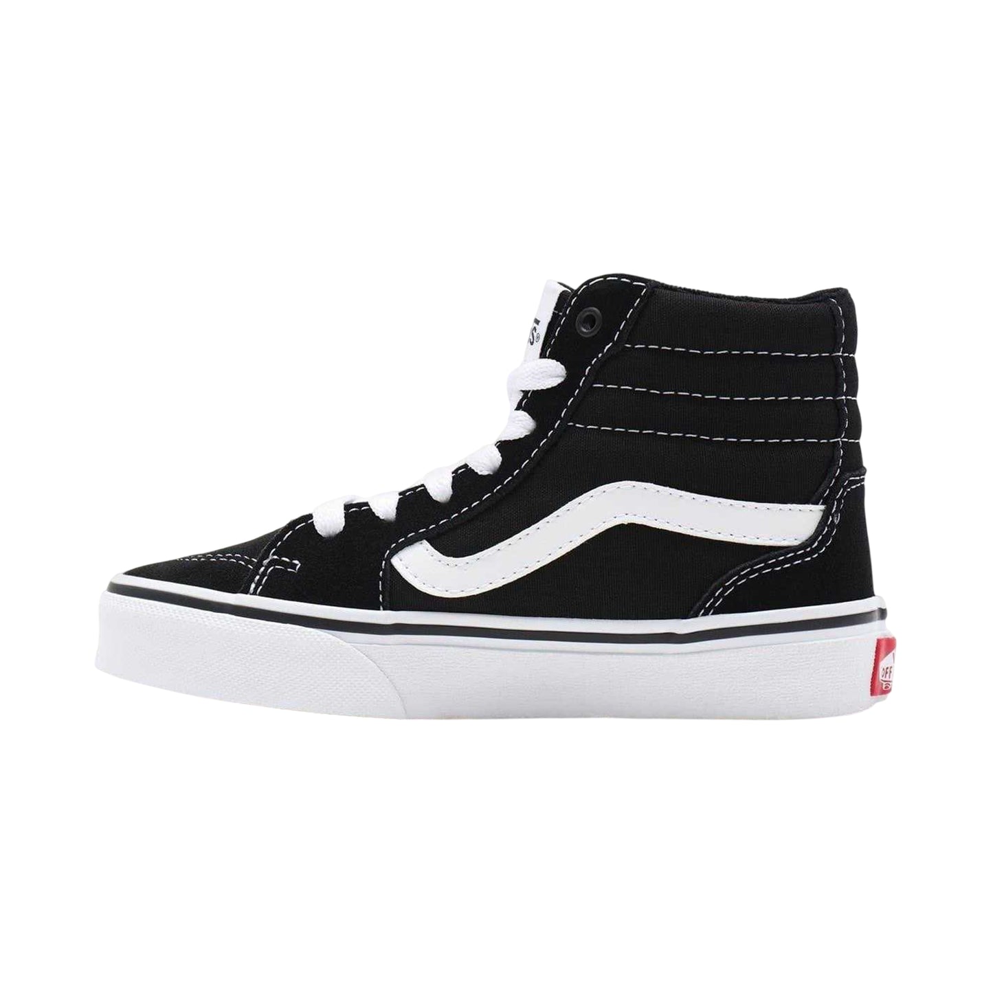 Black-White - Back - Vans Childrens-Kids SK8-Hi Suede High Top Trainers
