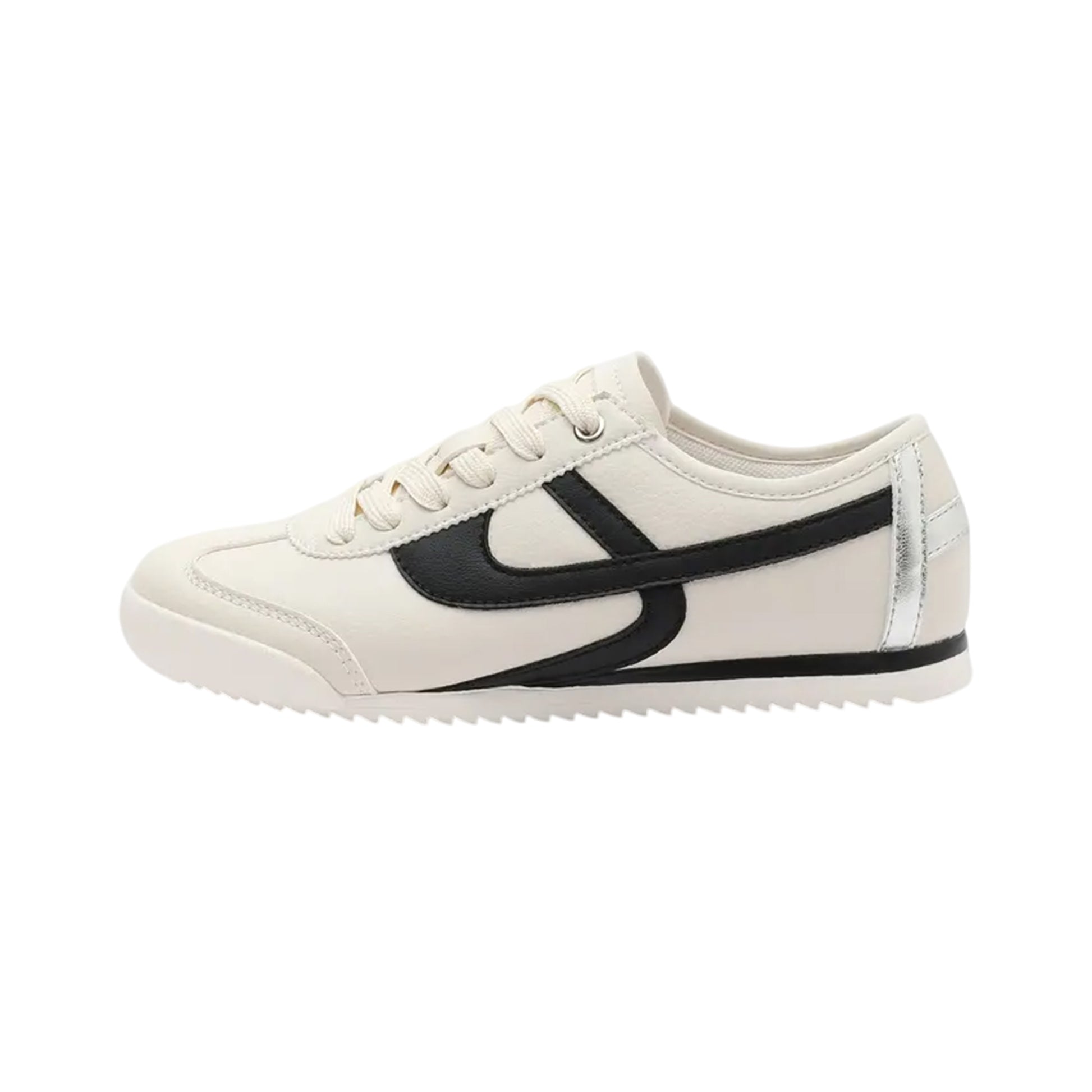 Beige-Black - Back - Where´s That From Womens-Ladies Court Trainers