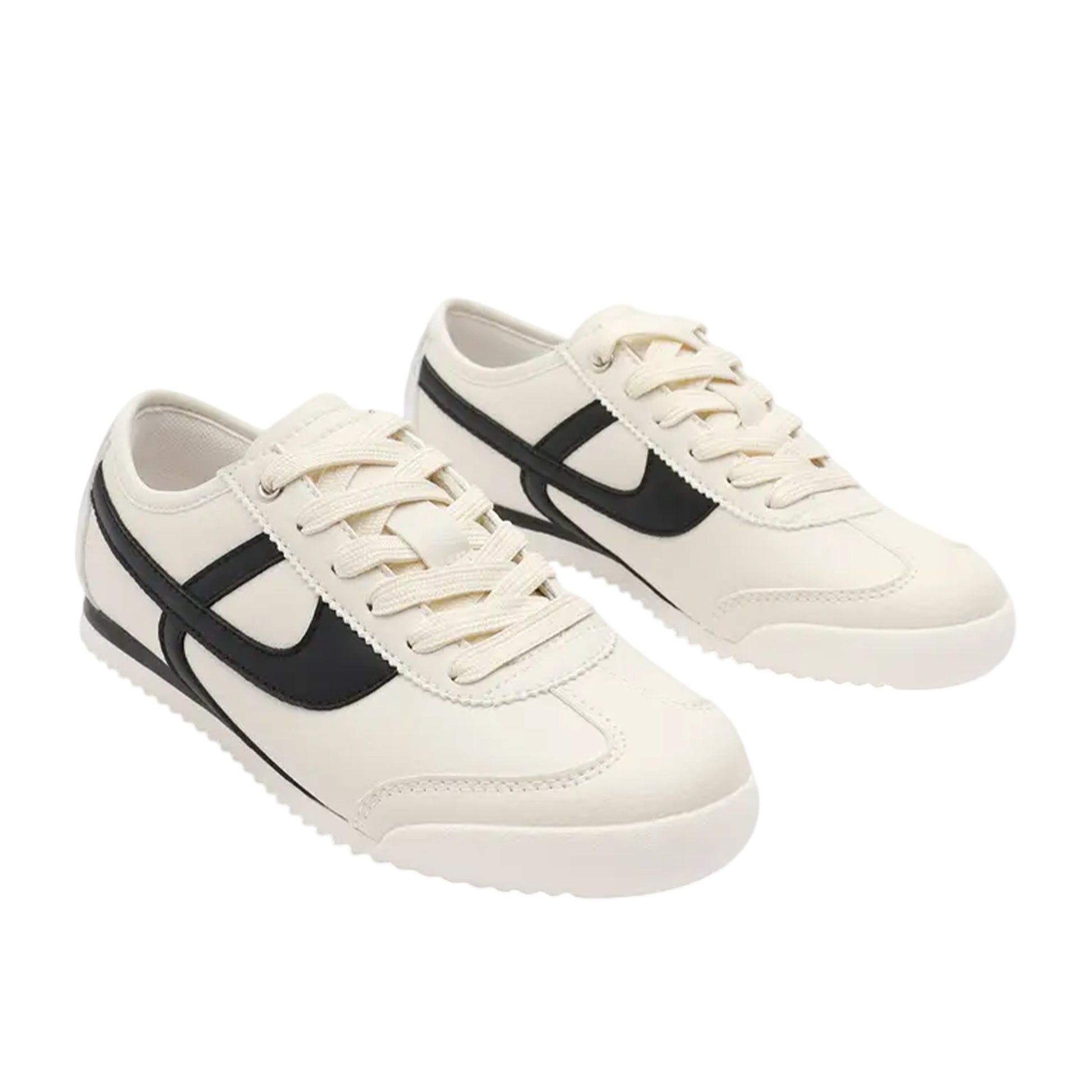 Beige-Black - Lifestyle - Where´s That From Womens-Ladies Court Trainers
