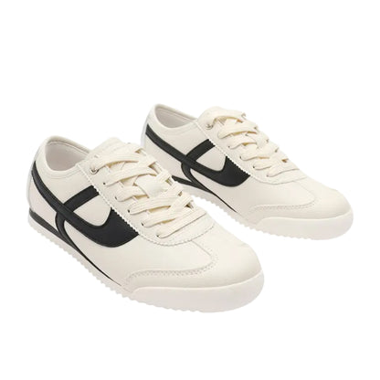 Beige-Black - Lifestyle - Where´s That From Womens-Ladies Court Trainers