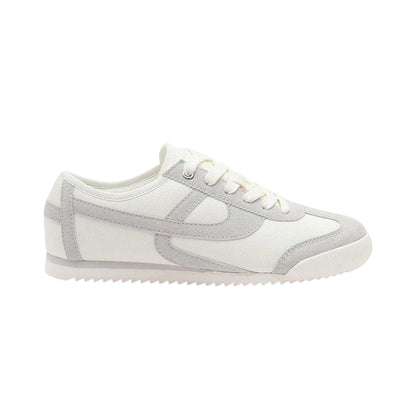 White-Grey - Front - Where´s That From Womens-Ladies Court Trainers