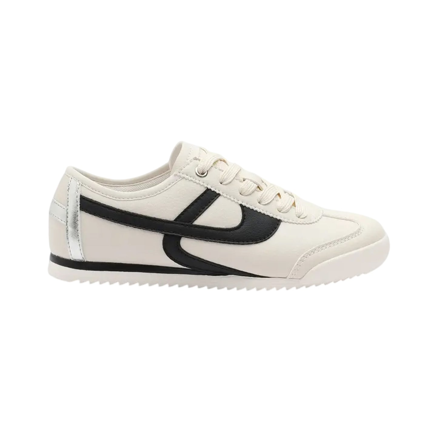 Beige-Black - Front - Where´s That From Womens-Ladies Court Trainers
