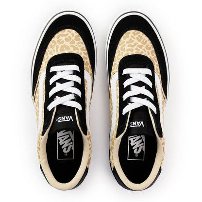 Black-Leopard - Lifestyle - Vans Childrens-Kids Brooklyn Canvas Platform Trainers