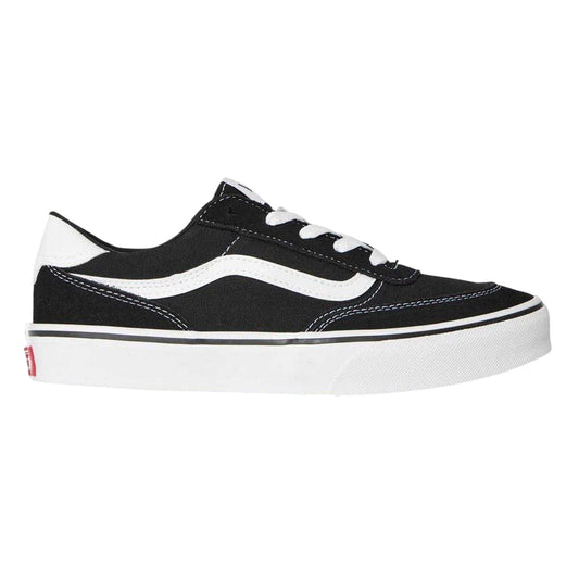 Black-White - Front - Vans Childrens-Kids Brooklyn Canvas Platform Trainers