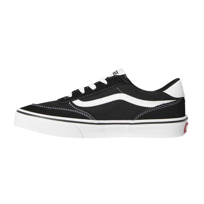 Black-White - Back - Vans Childrens-Kids Brooklyn Canvas Platform Trainers