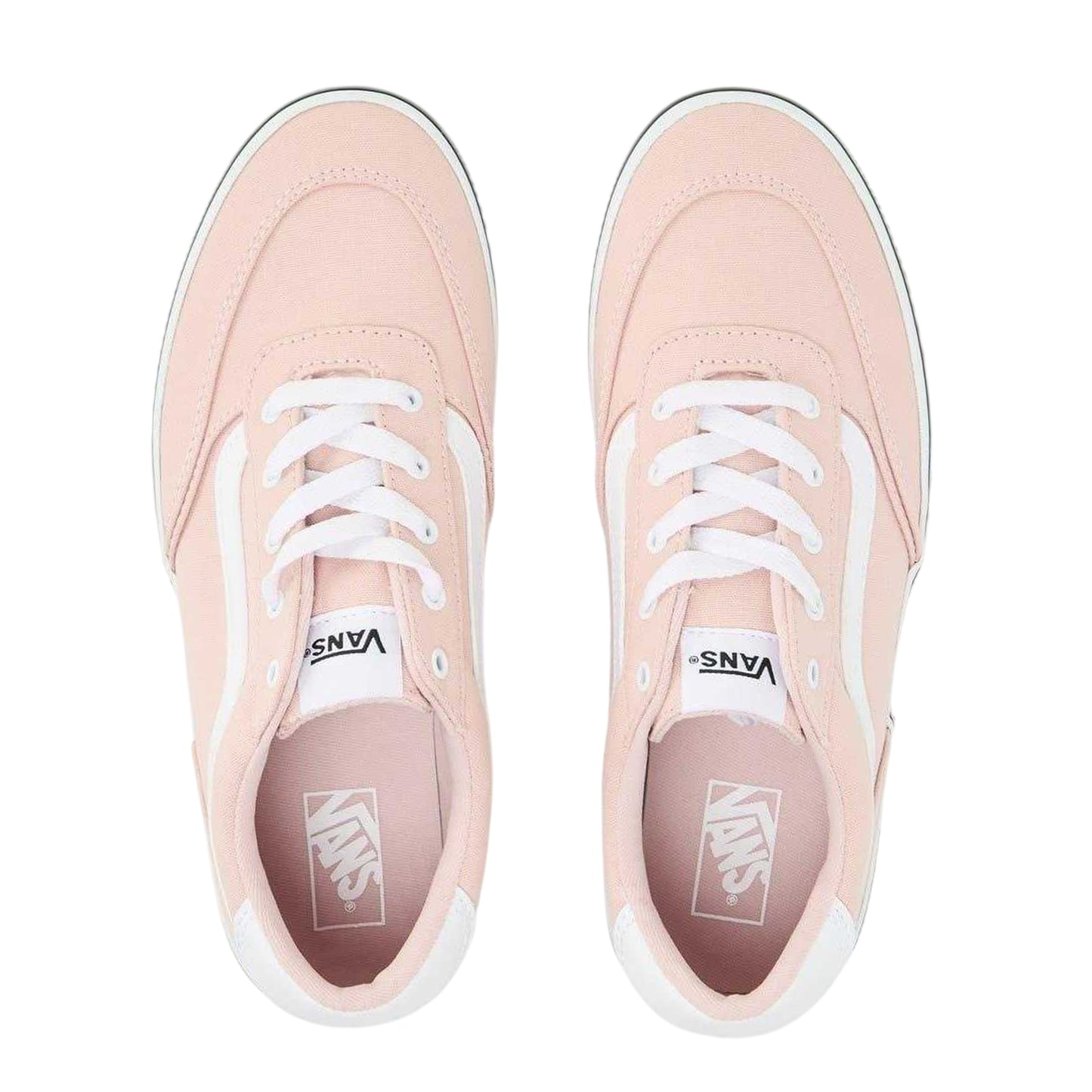 Rose - Side - Vans Childrens-Kids Brooklyn Canvas Platform Trainers
