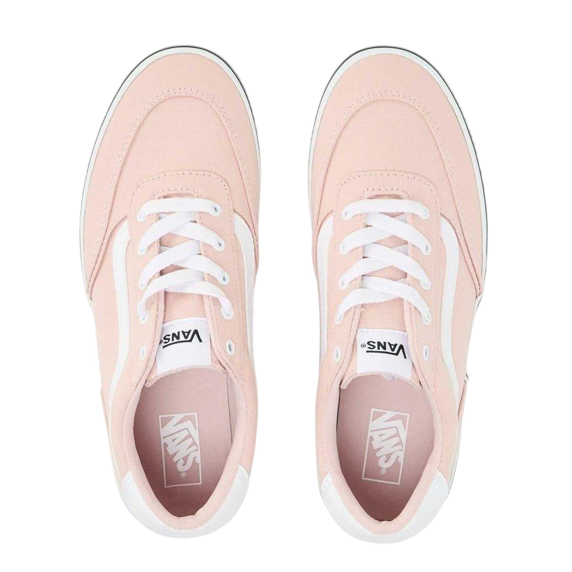 Rose - Side - Vans Childrens-Kids Brooklyn Canvas Platform Trainers