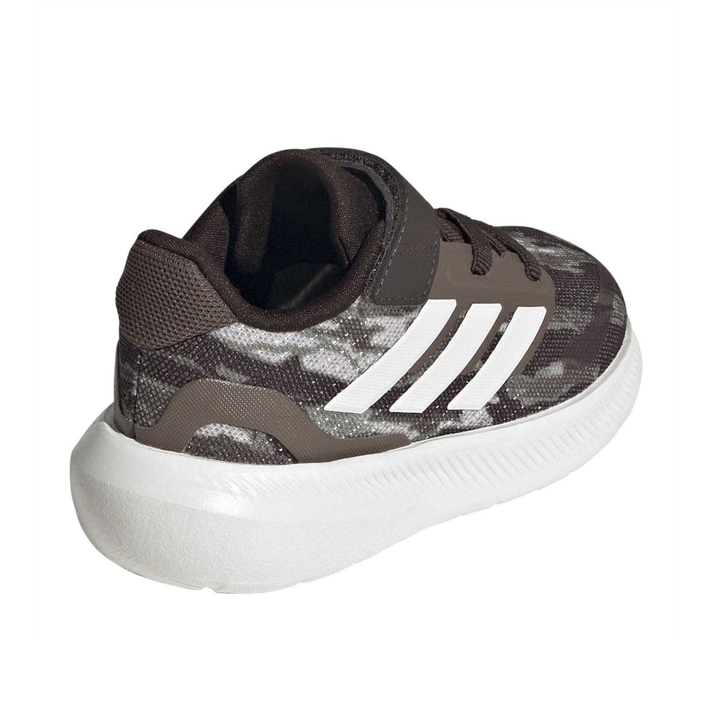 Green-White-Earth - Back - Adidas Childrens-Kids Runfalcon 5 Camouflage Trainers