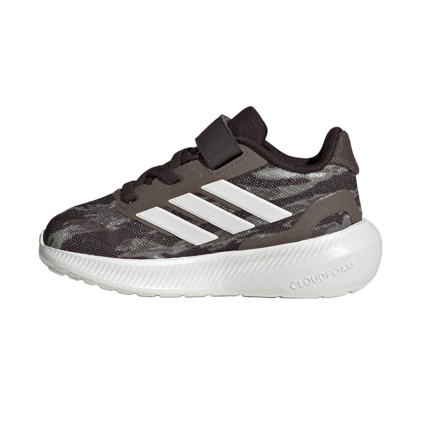 Green-White-Earth - Side - Adidas Childrens-Kids Runfalcon 5 Camouflage Trainers