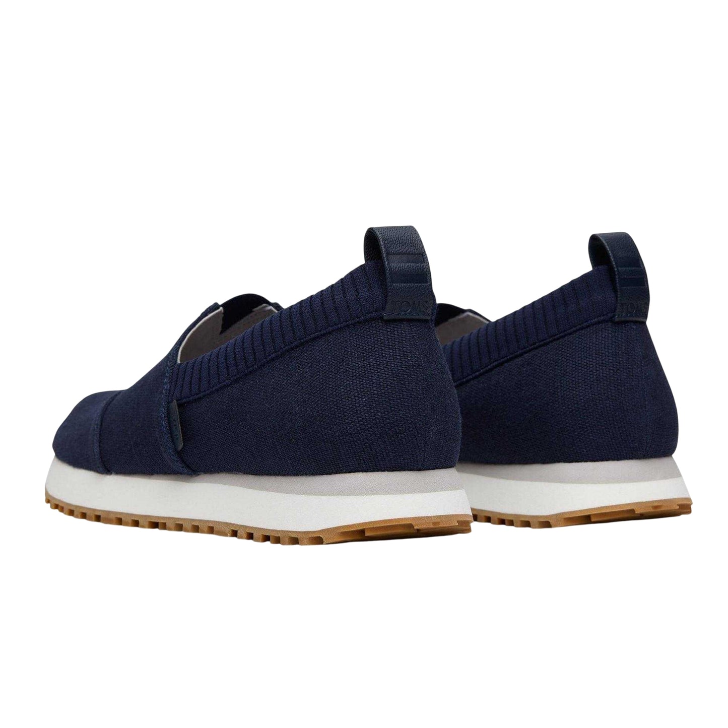 Navy - Back - Toms Mens Alpargata Resident 2.0 Knitted Trainers