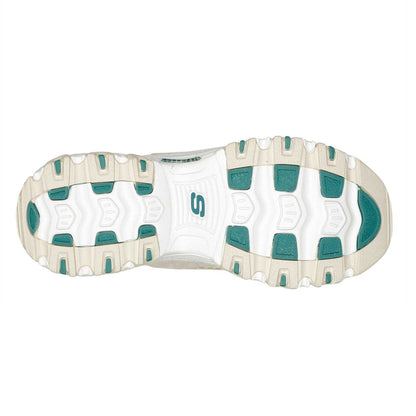 Off White - Side - Skechers Womens-Ladies DLites Christmas Suede Trainers