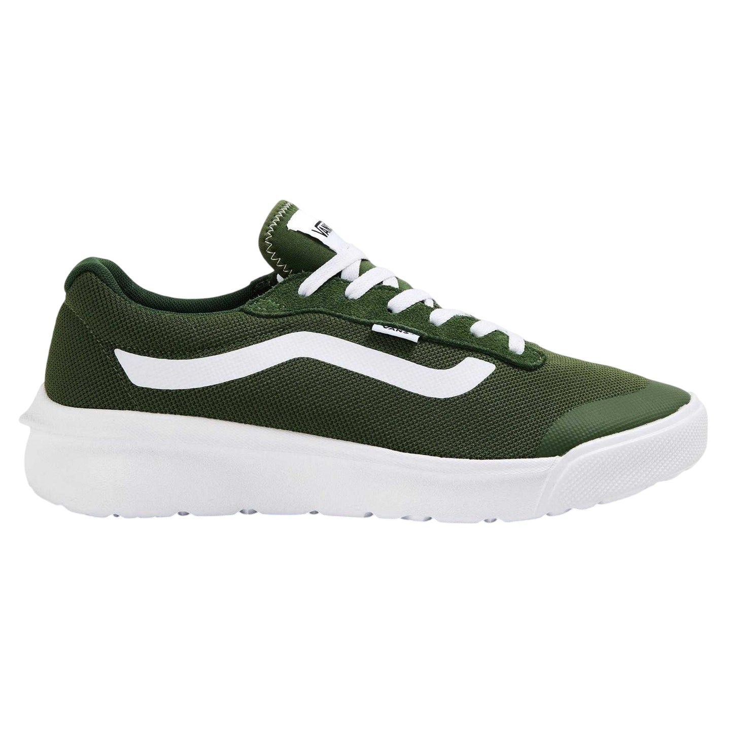 Mushroom - Front - Vans Mens Side Stripe Canvas Trainers