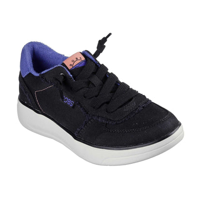 Black - Back - Skechers Womens-Ladies Skipper Hi Canvas Trainers