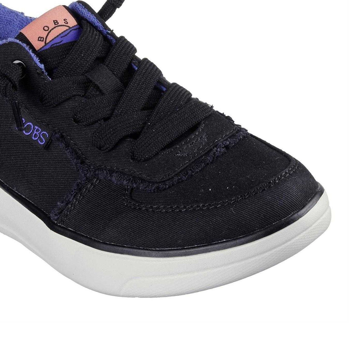 Black - Side - Skechers Womens-Ladies Skipper Hi Canvas Trainers