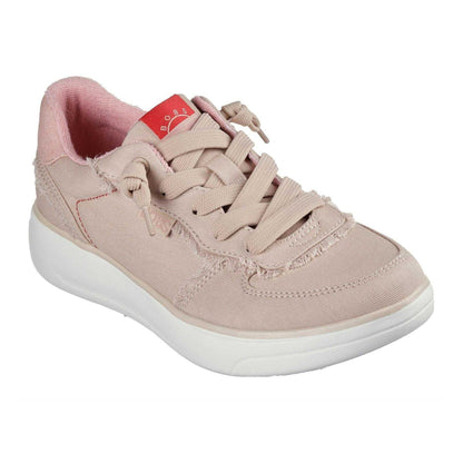 Pink - Back - Skechers Womens-Ladies Skipper Hi Canvas Trainers