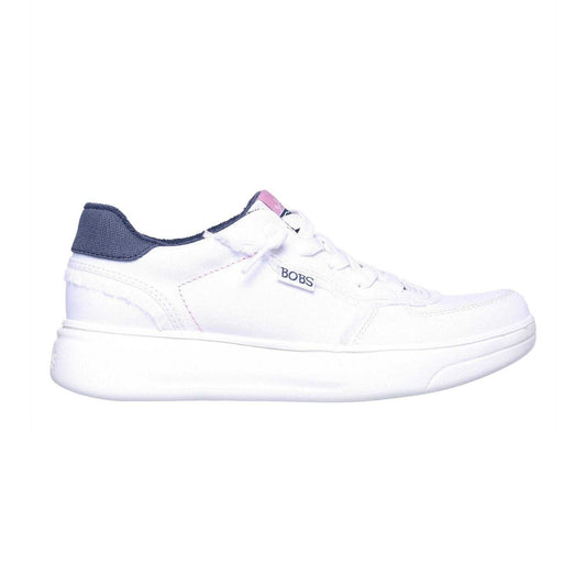 White - Front - Skechers Womens-Ladies Skipper Hi Canvas Trainers