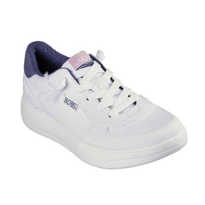 White - Back - Skechers Womens-Ladies Skipper Hi Canvas Trainers